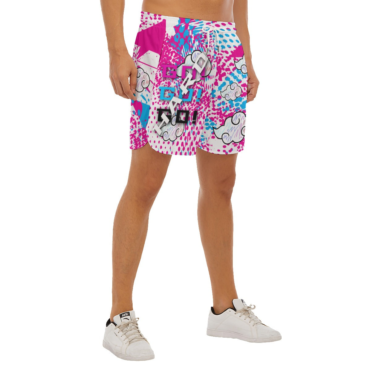 Pink Akatsuki Sports Shorts – Anime Athletic Running Shorts