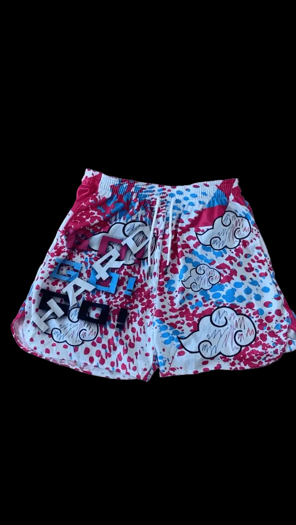 Pink Akatsuki Sports Shorts – Anime Athletic Running Shorts